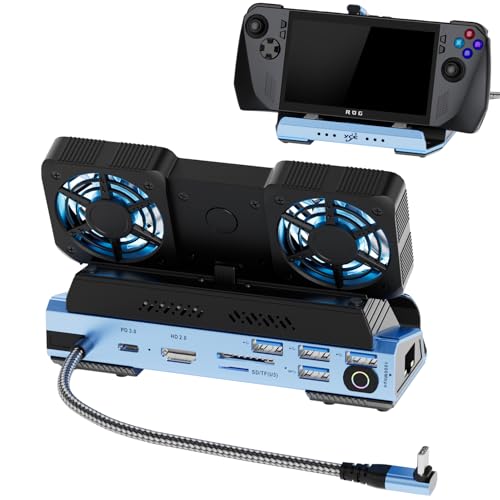 Dock Station Steam Deck 15 en 1 con ventiladores desmontables y salida HDMI 4K 60Hz