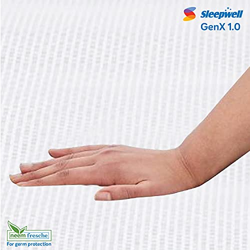 Image of Sleepwell GenX 1.0, 5 Inch Double Bed Size, HR Foam Mattress with Free Pillow (Red, 72x48x5)