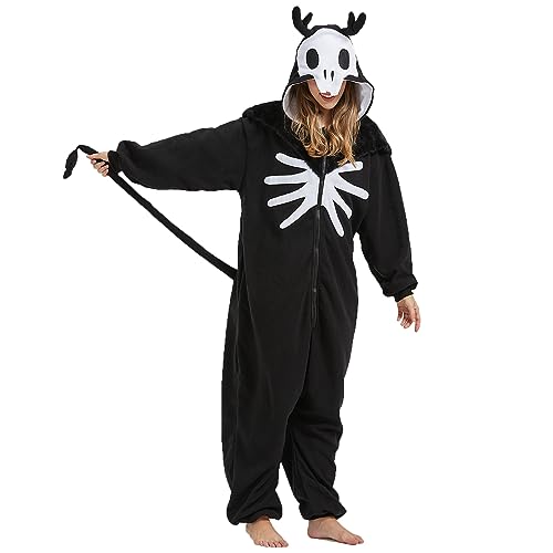 MORNINGFLY Adult mythical creature Wendigo Onesie Costume Pajamas mysterious monster costume Halloween Christmas Wendigo Onesie Pajamas for Women men