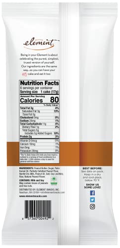Element Snacks - Peanut Butter Rice Cakes (Pack Of 8), All-Natural Rice, Healthy Snacks For Kids Or Adults, Non Gmo, Certified Gluten-Free And Kosher #TOP2