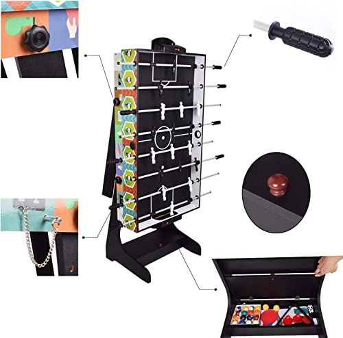 Zusammenklappbarer Multi-Spieltisch – Billard, Pool, Hockey, Tischtennis und Fußball mit Aufbewahrungsbox – ideal für Familienspaß – Bild 7