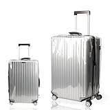 PUMHUBO Fundas de maleta para equipaje sin desmontaje, protector transparente para equipaje, protector de equipaje de PVC, Transparente: 0,5 mm, 20 inch(Right opening), Sin desmontaje
