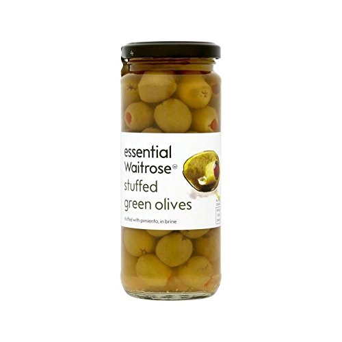 Spanish Stuffed Green Olives Waitrose 340g Pack of 4