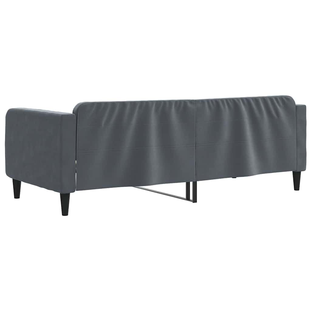 vidaXL Sofá Cama Terciopelo Gris Oscuro 90x190 cm