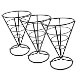 TOVINANNA 3 Piezas Soporte para Aperitivos Acero Inoxidable Duradero para Patatas Fritas Snacks y Conos Bares Restaurantes y Eventos
