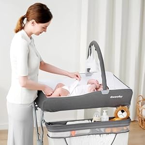 Sweey Baby Portable Changing Table, Foldable Changing Table Dresser Changing Station for Infant, Waterproof Diaper Changing Table Pad Topper, Mobile Nursery for Newborn Essentials, Dark Grey Sweey Baby Portable Changing Table Foldable Changing Table Dresser Changing Station for Infant Waterproof Diaper Changing Table Pad Topper Mobile Nursery for Newborn Essentials Dark Grey