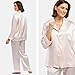 Fishers Finery Women's 100% Pure Mulberry Silk Long Pajama Set with Gift Box - Luxury Loungewear (Pink, M)