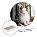 CIYODO Rabbit Litter Box Rectangular Small Animal Toilet with Raised Fence Non-Slip Bottom for Bunny Hamsters Guinea Pigs Training Potty 10.62X7.40X1.57 Inch