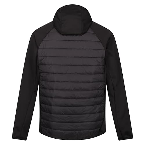 Regatta Herren Padded Hooded Soft Shell Jacket Gefütterter Mantel, Schwarz, 56 EU