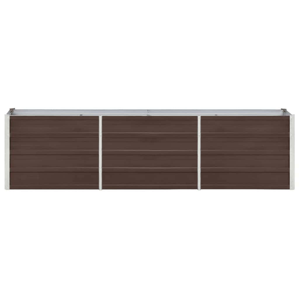 Generico Letto Rialzato in Acciaio Zincato 240x40x45 cm Marrone,Casa e Giardino,Prato e giardino,Giardinaggio,Vasi e fioriere-47046