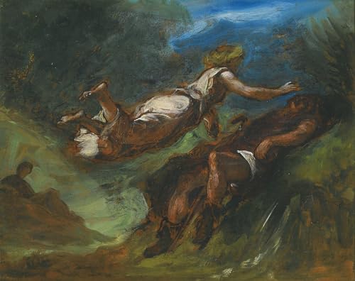 Affiche Arts Hésiode Muse Delacroix Toile Décoration Salon 60x90cm