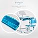 Mecor Kids Desk, Height Adjustable Children Dest And Chair Set, Childs Study Table and Chair Setw/Lamp School Student Writing Desk w/Pull Out Drawer Storage,Pencil Case,Bookstand Blue