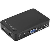 Reproductor Multimedia 1080P, 1080p HD TV Reproductor Multimedia de Audio y Video 110V-240V con Control Remoto IR para RM / RMVB / MKV / AVI, Unidades USB y Tarjetas SD(EU)