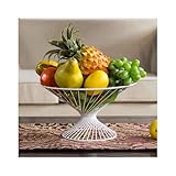 Obstkorb aus Metalldraht, Obstschale mit Fuß, Obst- und Gemüse-Aufbewahrungskorb, dekorativer Obsthalter für Küche, Wohnzimmer