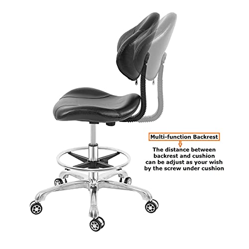 Nazalus Rolling Swivel Drafting Chair Adjustable Heavy Duty (400Lbs) Lumbar Support Task Chair For Home Desk Studio Design Lab(Large) #TOP3