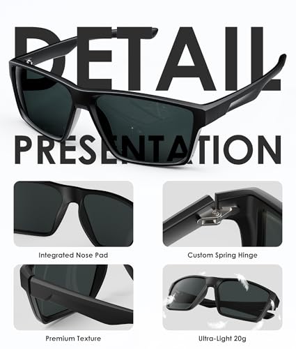 Image of KALIYADI Sports Mens-Sunglasses Women Polarized-Sunglasses-Men: Sun Glasses with UV400 for Driving Running Cycling