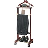 Galán De Noche Mueble Madera Maciza para Colgar Camisas, Pantalones Baño Oficina Dormitorio para Hombre- L 41 x W 35 x H 116CM