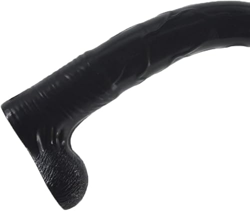 Miniatura 6 de Consolador de animales, pene de ciervo realista de 10 pulgadas, polla de alce ultra larga, tapones anales para hombres y mujeres (negro)