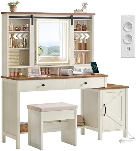 Créer une Chambre de Sérénité : Astuces et Idées Décoratives VASAGLE LIRY Collection – Coiffeuse avec Miroir et Éclairage, Sty...