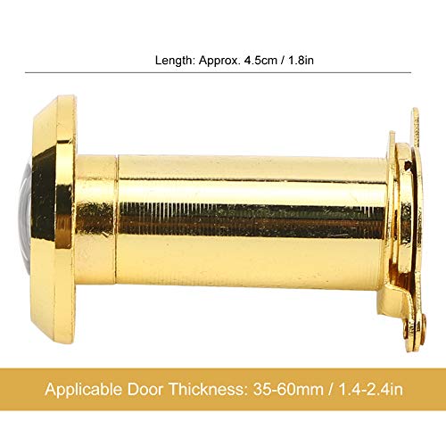 CHICIRIS Mirillas para Puerta, 2 Piezas Visor de Puerta, Ángulo de Visión de 220 Grados Anti-Robo, Mirilla con Cubierta Trasera para Seguridad en Hogar y Hotel, Color Dorado miniatura 5
