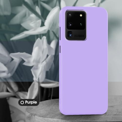 Image of Casotec Back Cover for Samsung Galaxy S20 Ultra 4G / S20 Ultra 5G | Full Camera Protection | Premium Liquid Silicon Case | Flexible Bumper Case for Samsung Galaxy S20 Ultra 4G / S20 Ultra 5G (Purple)