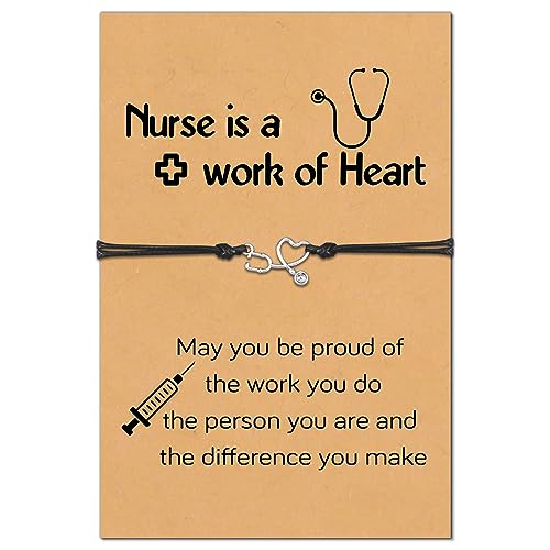 Nurse Gifts for Women,Nurse Appreciation Graduation Christmas Valentines Cool Practitioner Nurses Week Gifts Bracelet Presents for Nurses Day