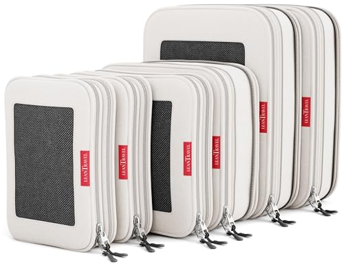 LeanTravel - Cubos de compresión para organizadores de viaje con doble cierre...