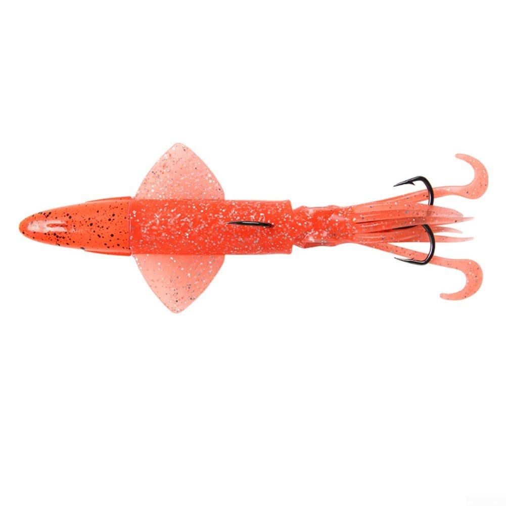 Soft Silicone Squid Bait With Natural Swimming Action For Deep Sea Fishing And Freshwater Use, Designed To Attract Various Fish Species(250G F)