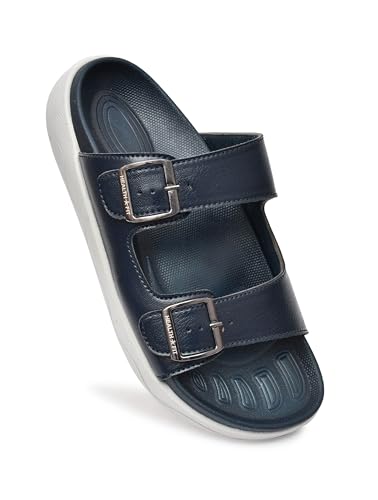 Image of HEALTH FIT Extra Soft Premium Classic Cushion Sliders /with Adjustable Buckle Strap & Light Weight Anti-SkidWaterproof Luxurious Slippers for Men's HF120