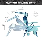 Quiksilver Beach Chair – Lightweight Folding Chair with Adjustable Recline and Cup Holder – Portable and Durable Chairs for Beach, Camping Chair, or Concerts in The Park - Image 5