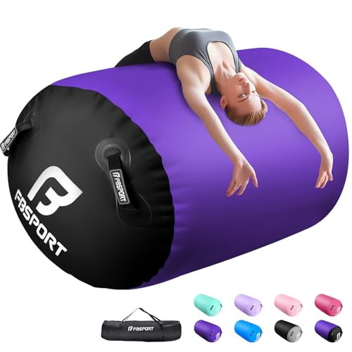 Air Roller Gymnastics Barrel, Inflatable Gymnastics Air Roller Inflatable Air Gymnastics Mat for...