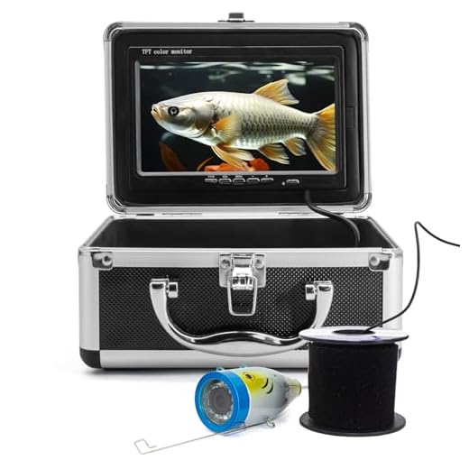 7 Inch Underwater Fishing Camera with LCD Monitor,Wohuole Portable Fish Finder Camera HD 1000 TVL 12pcs White LED Waterproof IP68 Camera 30M Cable for Ice Lake Sea Boat Kayak Fishing (7 INCH)