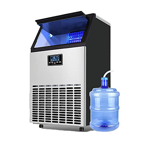 FGHSD Eismaschine für Arbeitsplatte, tragbarer Eiswürfelbereiter, selbstreinigendes LED-Display, geräuscharm – ideal für…