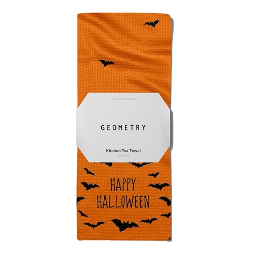 GEOMETRY Kitchen Towels - Quick Dry Microfiber Cloth Dish Towels for Kitchen Drying - Premium Quick Dry Towel - Happy Halloween, 18" x 30" - 1 Piece