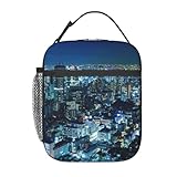 SDEGTHO Tokyo City - Bolsa térmica para el almuerzo con estampado de ciudad de Tokio, bolsa térmica portátil para uso diario