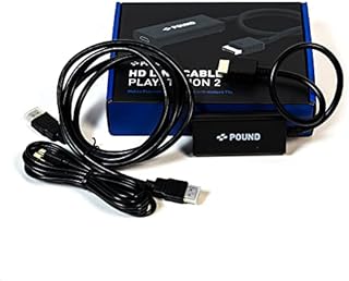 POUND HDMI HD Link Cable - Compatible with PS1 and PS2 - HDMI Cable with RGB Display, 720p Resolution, Plus Micro USB Cable for Power