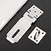 2Pcs Door Hasp Latch Lock,5 Inch 304 Stainless Steel Packlock Clasp Hasp Lock Latch with Screws for Cabinets, Closets