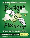 Achieve Financial Peace Budget Planner: 12 Month Practical Debt Workbook for Beginners in Large Size