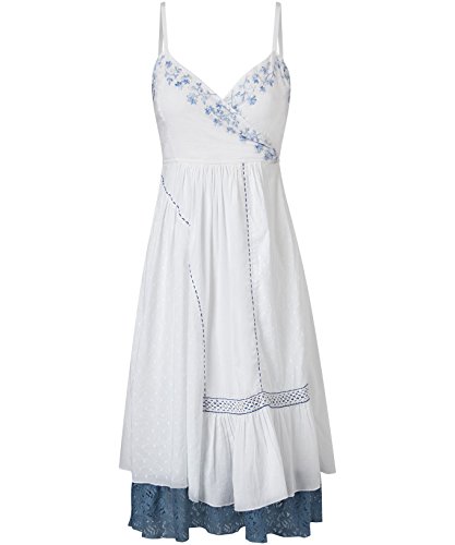 Joe Browns Heartbreaker Dress Vestido, Blanco (White/Blue A), 38 para Mujer