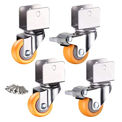 Roulettes pivotantes avec freins support U 32mm pour lit bébé