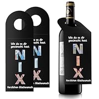 WenmthG Grußkarte NIX Geldgeschenke Verpackun Wunscherfüller Flaschenetiketten - 2 Stückes