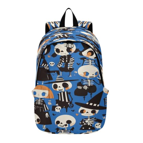 Sac à dos portable squelette Halloween léger et résistant pour voyage