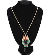 ANKROYU 10X Eulenmuster Halskettenlupe, Lustige Anhängerlupe, Hängelupe, Leselupe Mit Kette, Mono...