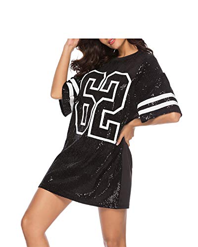 PORRCEY Juniors Short Sleeve Sequin Funny Dress Shirts2