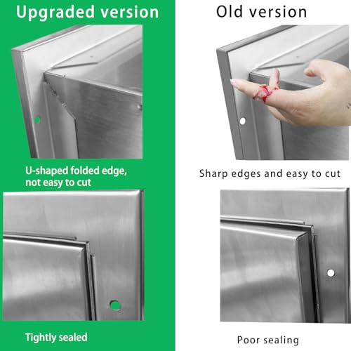 Image of Pass Through Specimen Cabinet Stainless Steel Specimen Box with Pass Tray and Dual Sided Access Window Doors