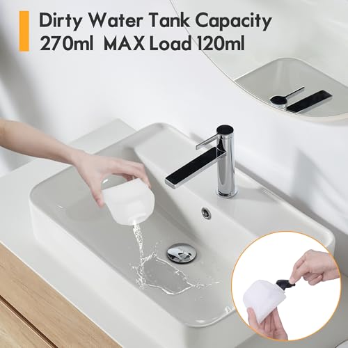 Kiato Window Vacuum Squeegee Cordless, Electric Window Vac, Rechargeable Window Cleaner with 2 X Squeegee (11”+ 6.7”), Spray/Wipe/Suck, for Cleaning Windows, Mirror, Shower Glass, WC07, 2200mA