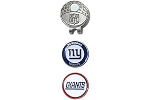 New York Giants Golf Ball Marker Caps | 2-Pack Magnetic Hat Clips with Team Logos