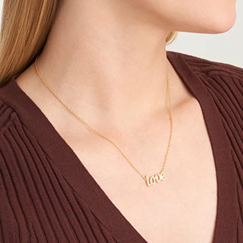 Morgan & Paige Dainty Statement Necklace For Women, Sterling Silver Pendant With Cursive Letters, Teens And Girls, Everyday Jewelry, 16 Inch With 2 Inch Extender Chain #TOP1