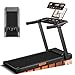 Incline Treadmill with Handle for Home and Office, Foldable Treadmills with 265 Lbs Weight Capacity, 2.5HP Quiet Walking Pad Treadmill, Three LED Screen Display