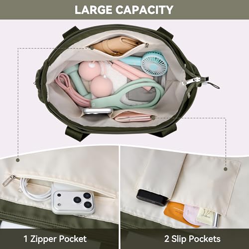 WLLWOO Gym Tote Bag Thick Yoga Mat Bag with Breathable Mesh Holder Carryall Waterproof Wet Pocket for Pilates Travel Beach Workout Women by WLLWOO WLLWOO - Image 6